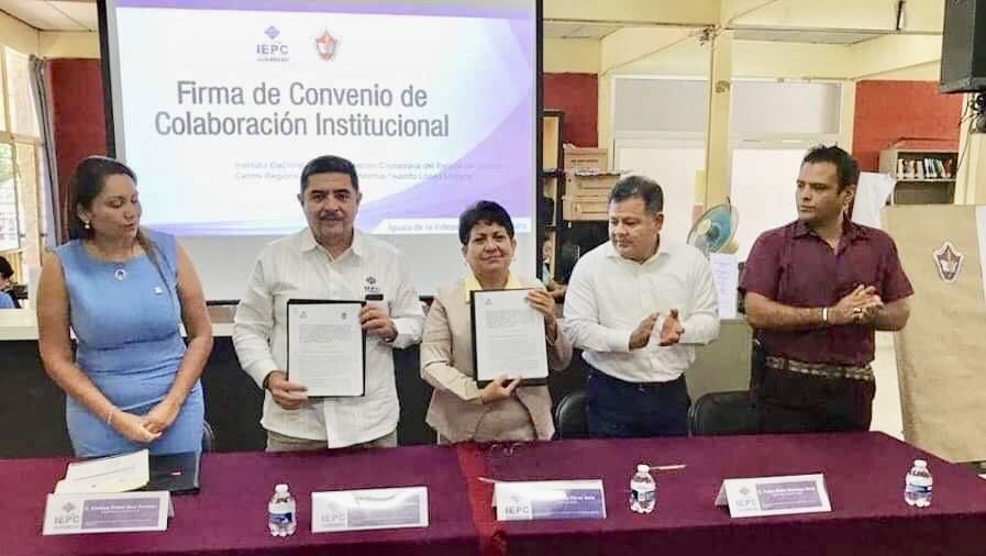 Firman el IEPC Guerrero y el CREN convenio de colaboración en Educación Cívica