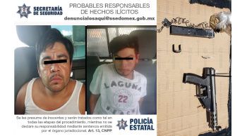 Dos detenidos por portación de arma prohibida en Nezahualcóyotl