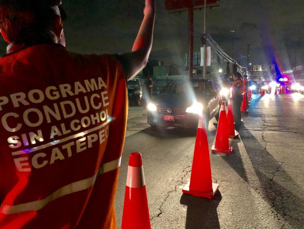 Autoridades de Ecatepec amplían horario del alcoholímetro; han sido enviados al torito 543 conductores