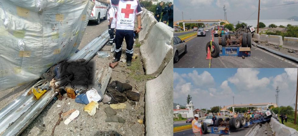 Accidente de tráiler deja dos muertos en carretera Texcoco - Calpulalpan