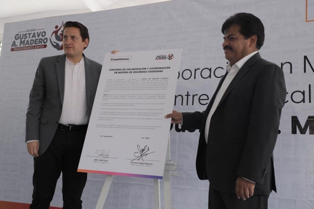 Firman Convenio de colaboración en materia de seguridad los Alcaldes de Gustavo A. Madero y Cuauhtémoc
