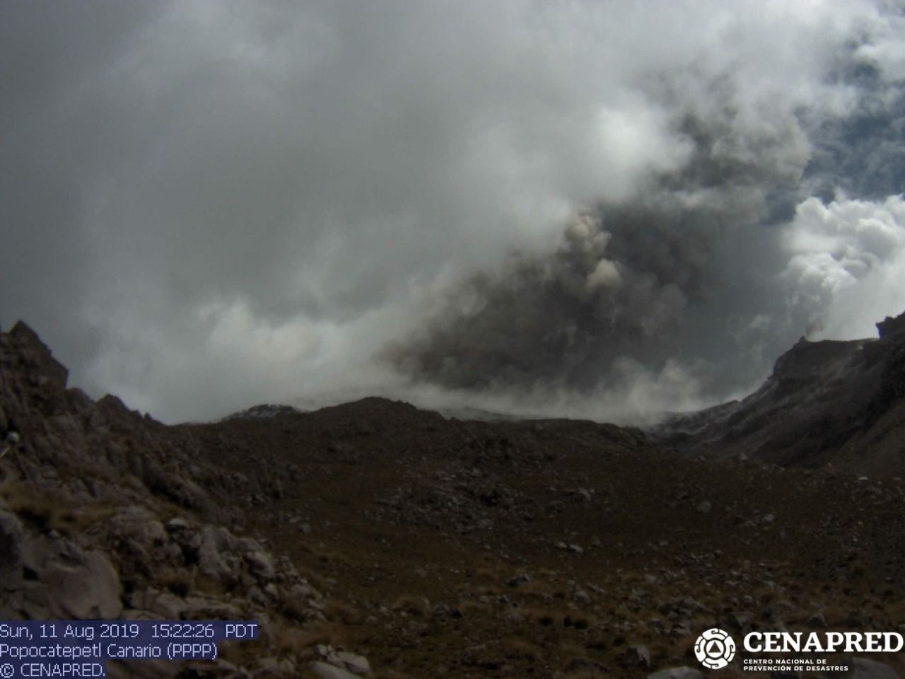 Volcán Popocatépetl registra 16 explosiones pero, continúa en semáforo amarillo fase 2