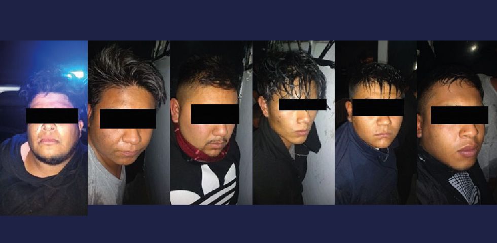 Policía de Ecatepec impide robo de caja de valores hay 6 presuntos delincuentes detenidos