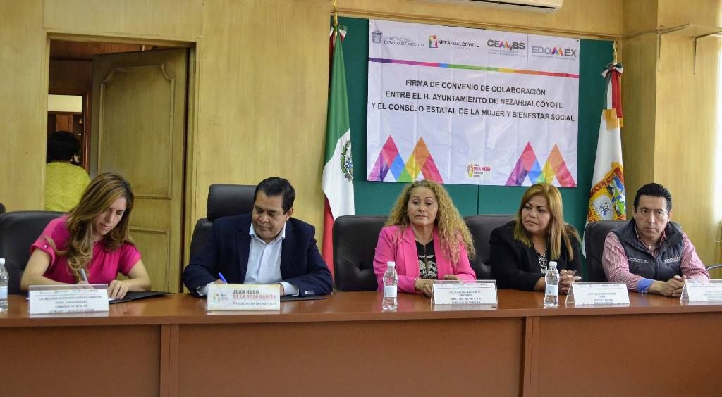 El CEMYBS y el ayuntamiento de Neza firman convenio para evitar violencia de género