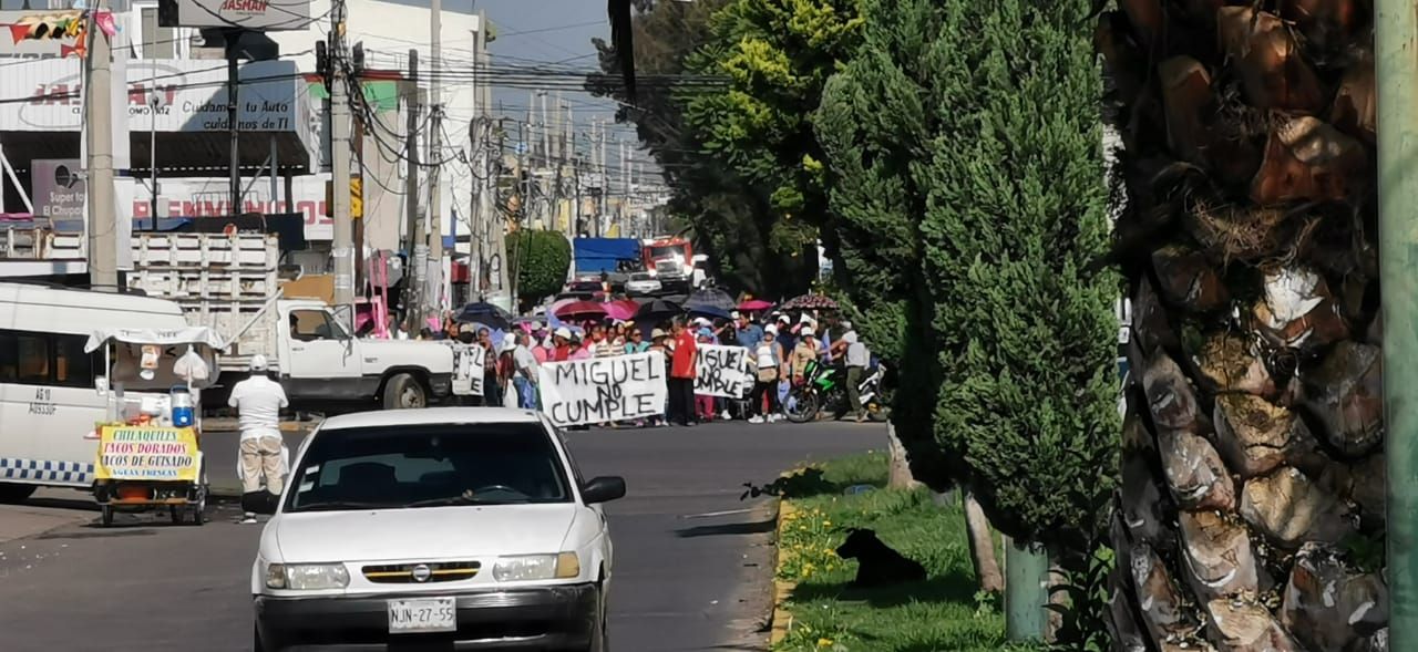 Manifestación en chalco dejo un par de minutos cirres en la México Cuatla