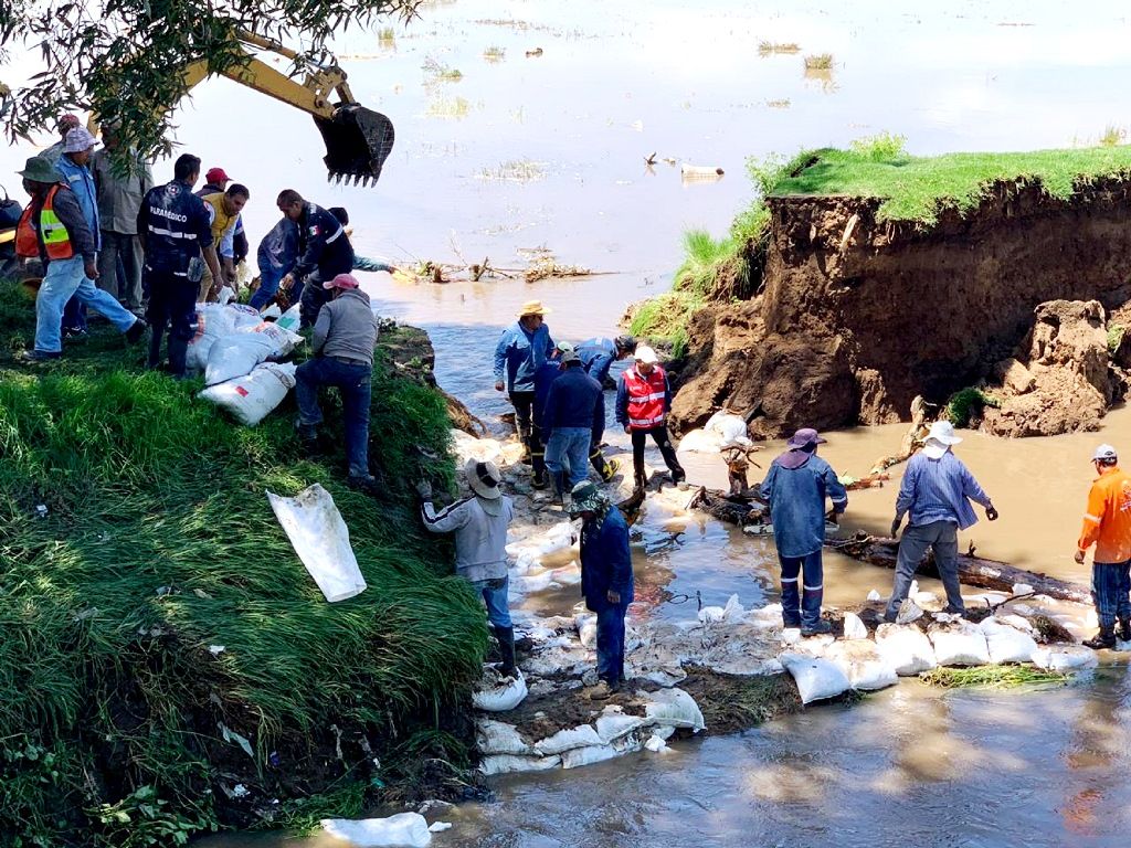 Concluyen trabajos en el río Mayorazgo de Xonacatlán