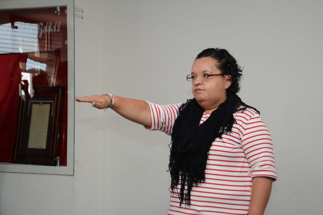 Guadalupe V. Ocampo titular del instituto para  la defensa de los Derechos de la mujer en Coacalco