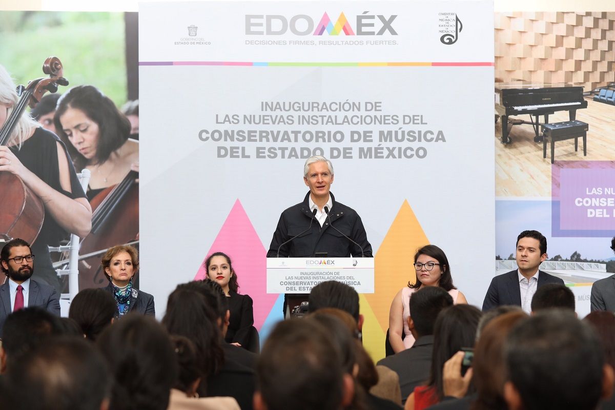Inaugura Alfredo Del Mazo nuevo Conservatorio de Música del Estado de México 