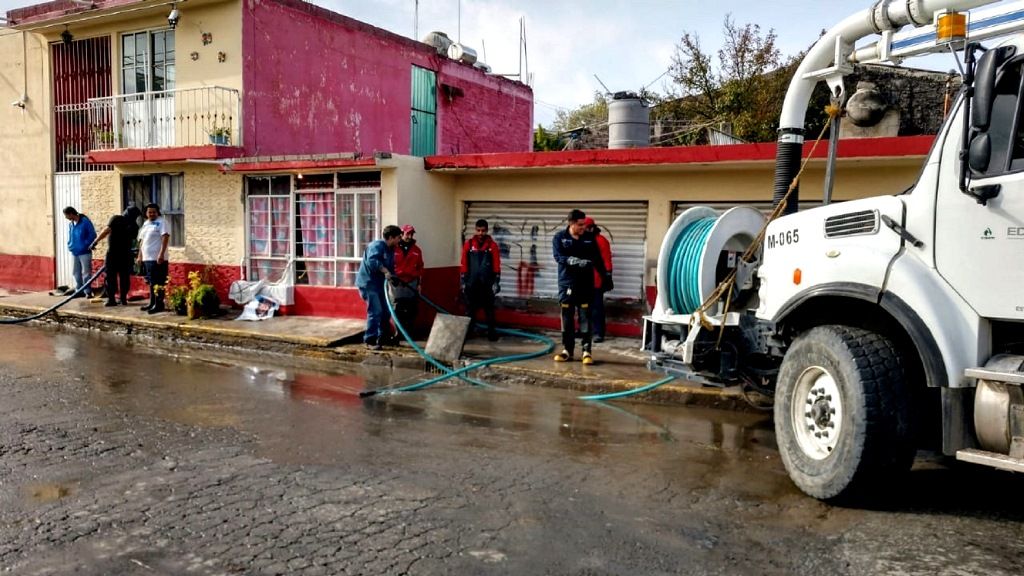 El Grupo Tláloc concluye trabajos de limpieza y desinfección en San Pedro Atzompa Tecámac