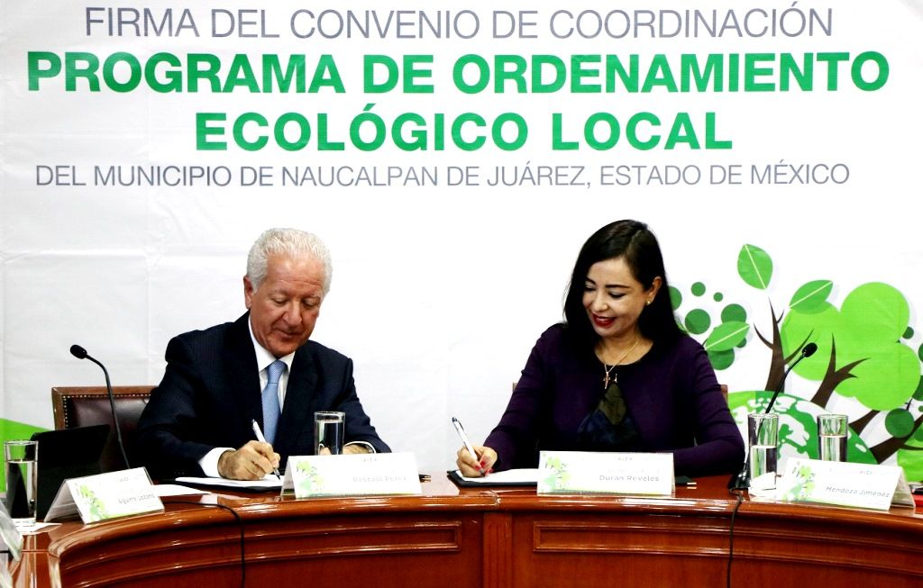 El GEM firma convenio de ordenamiento ecológico con Naucalpan