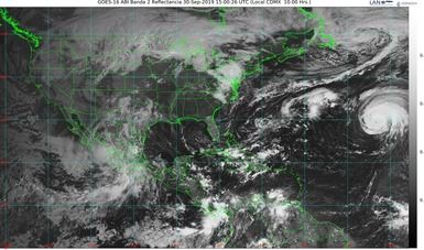 A las 10:00 horas , tiempo del centro de México, Narda nuevamente se intensificó a tormenta tropical
