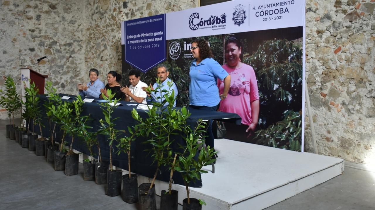 Ayuntamiento de Córdoba entrega plantas de pimienta gorda a productoras de la zona rural