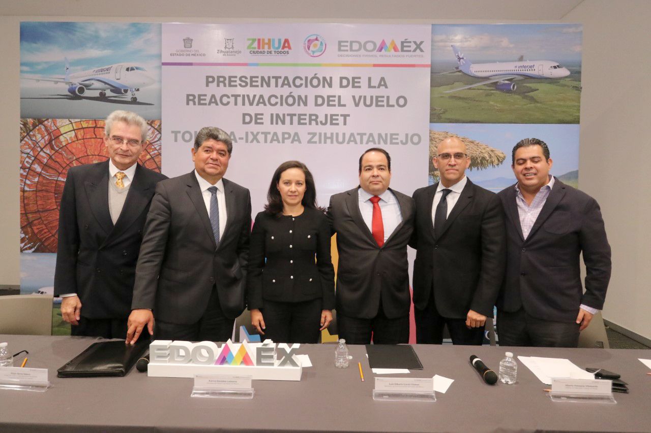 Presenta EDOMEX e Interjet ruta aérea Toluca-IxtPa Zihuatanejo 