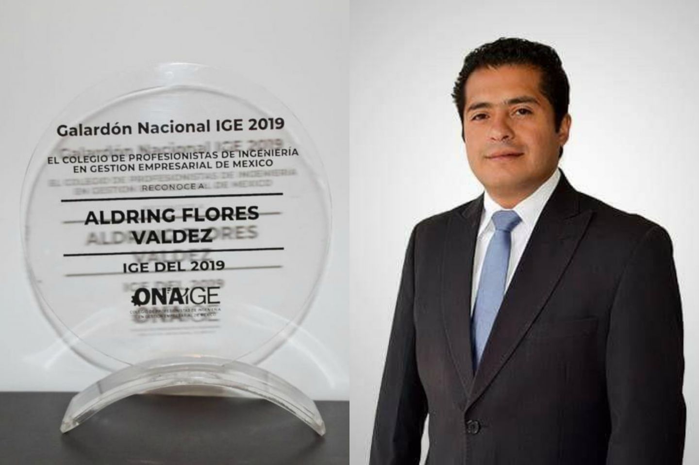 Él es Aldring Flores, ganador del premio nacional IGE 2019