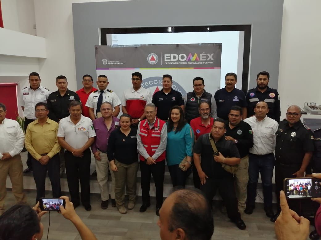 Titulares de protección civil se reunieron en texcoco con el coordinador del Estado de México 