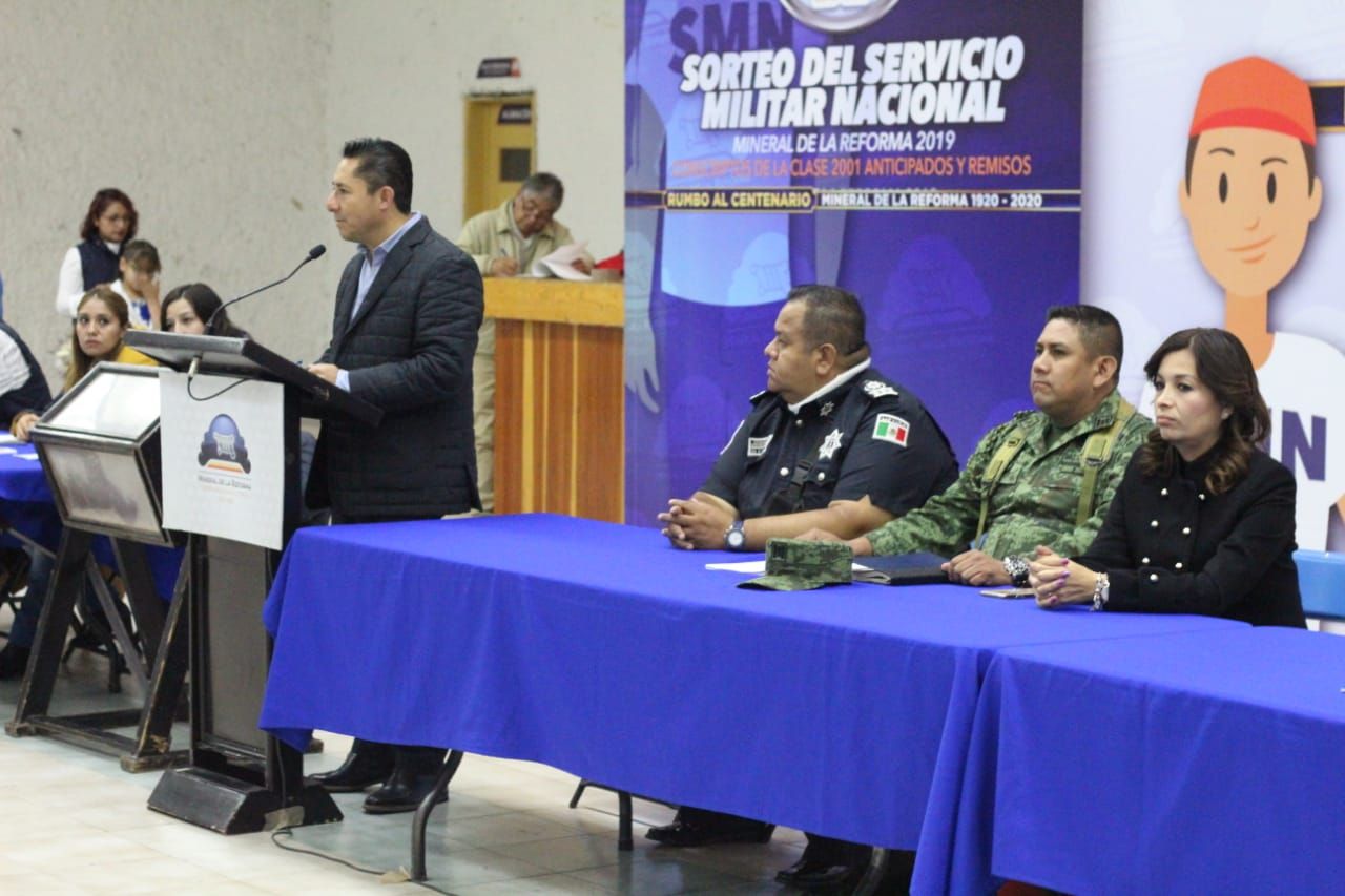 Se realiza sorteo militar nacional 2019 en Mineral de la Reforma 