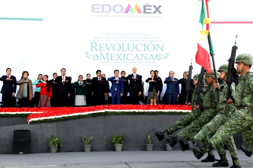 Alfredo del Mazo encabeza la ceremonia por el 109 aniversario de la Revolución Mexicana y entrega del premio estatal del deporte