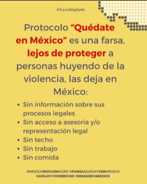 Organizaciones solicitan respuestas a gobierno mexicano ante violaciones de derechos humanos por programa ’Quédate en México’