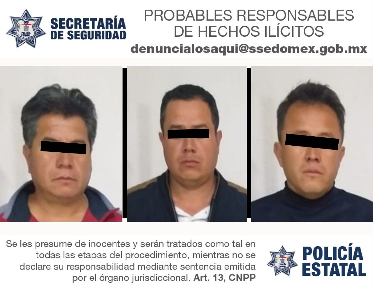 Recuperan vehículo robado y detienen a tres en Nicolás Romero