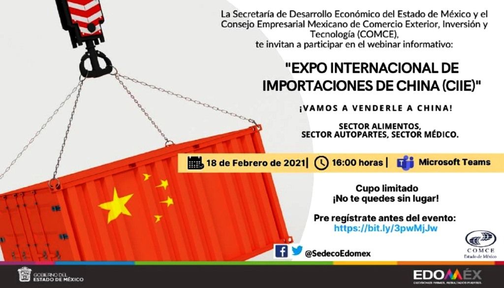 El GEM y COMCE promueven participación de empresas mexiquenses en mercados chinos