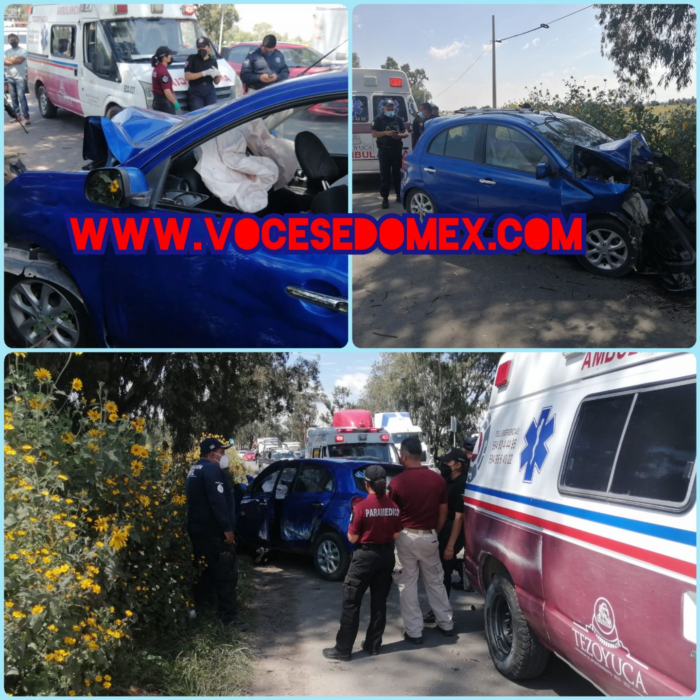 Trailer enviste  automóvil, deja un muerto y tres  un lesionado en la carretera Texcoco Lecheria a la altura de Tezoyuca 