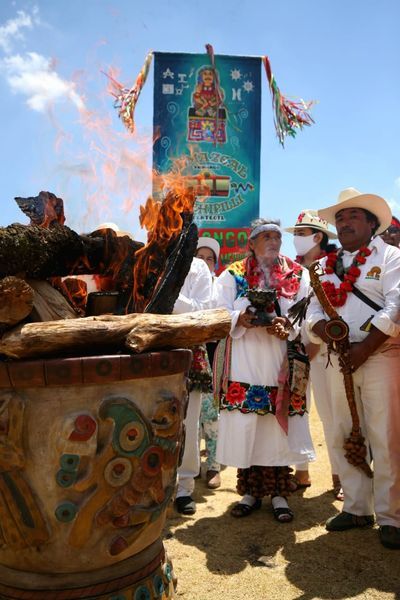 Concluye Festival del Quinto Sol con ceremonia tradicional Nahua