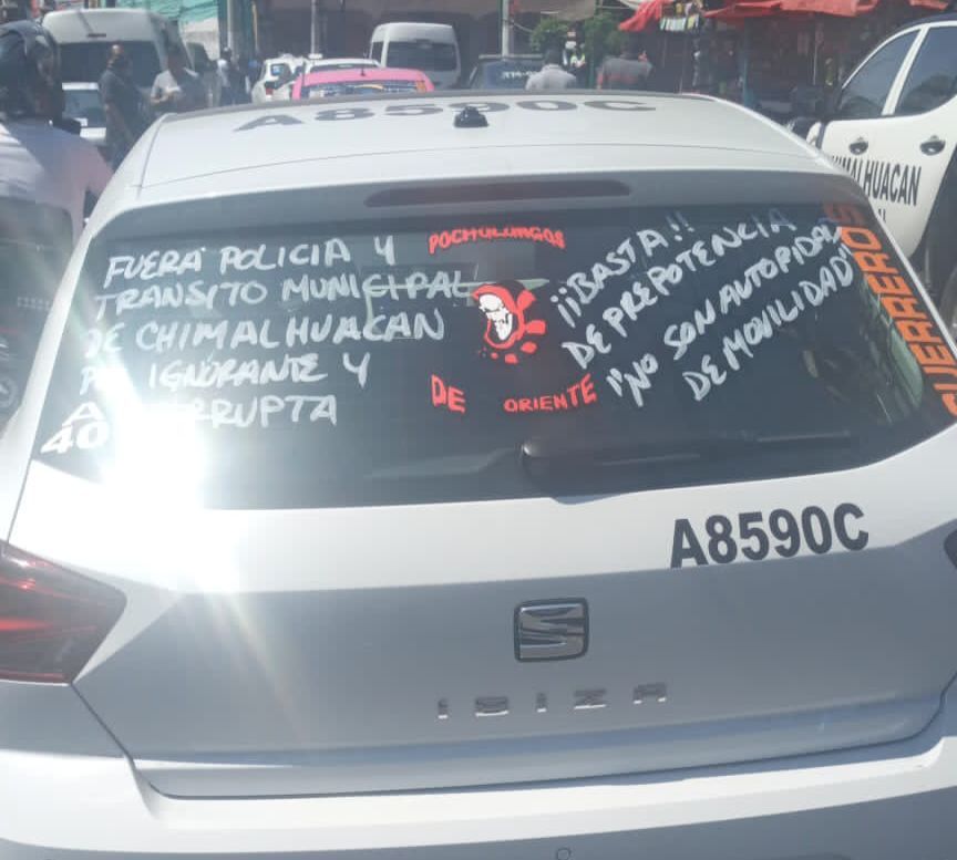 Transportistas Protestan en Chimalhuacán