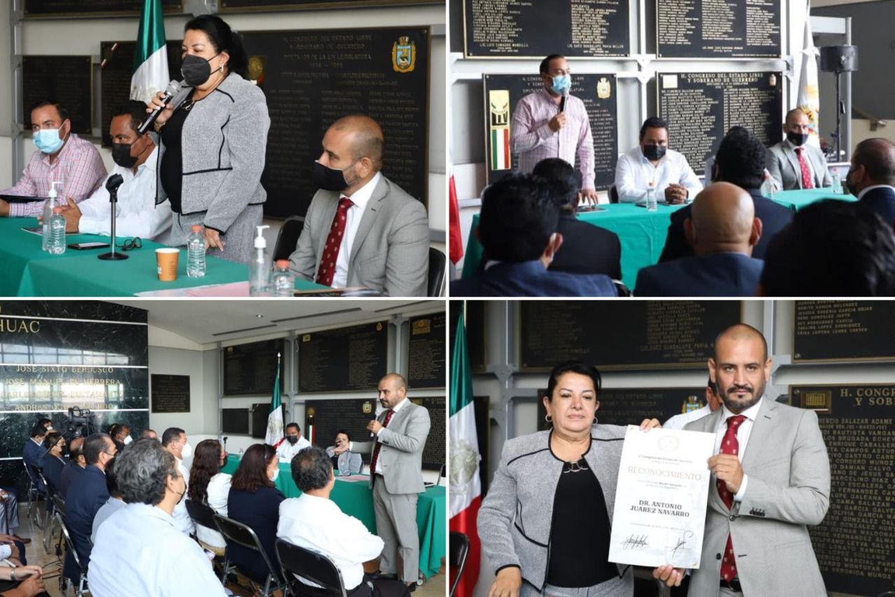 Imparten conferencia y otorgan reconocimientos en el Congreso de Guerrero por el Día del Abogado

