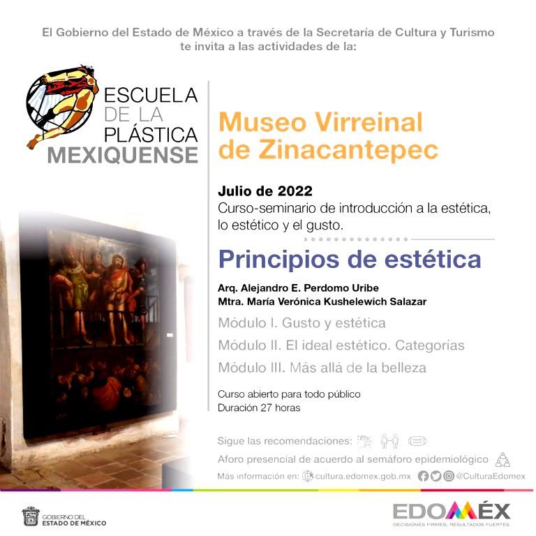 El Museo Virreinal de Zinacantepec imparte Curso-Seminario sobre estética