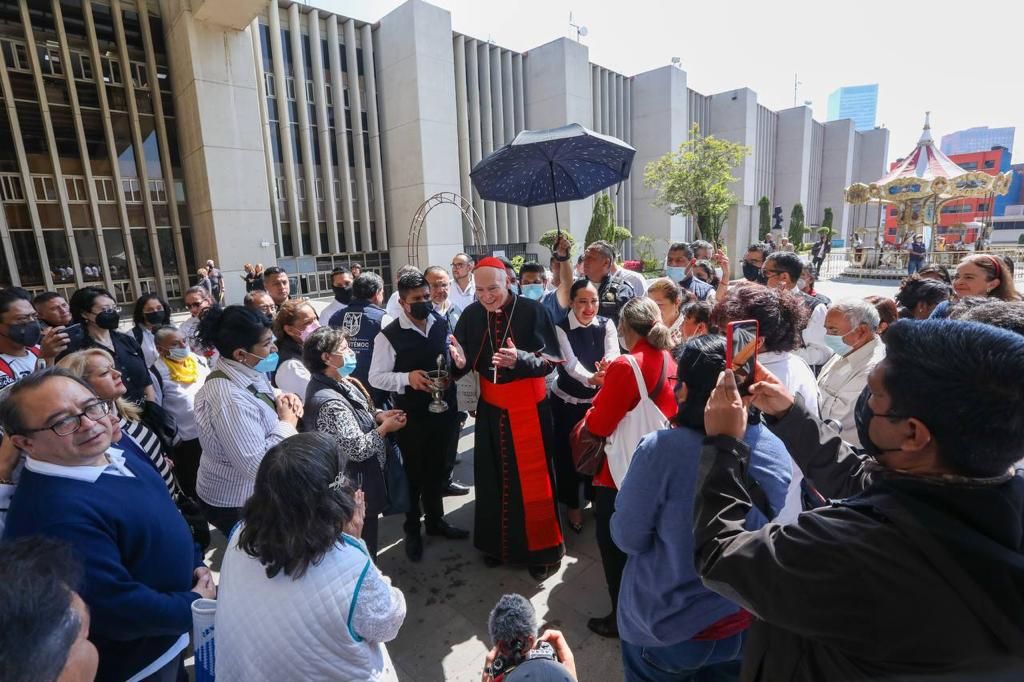 #Arzobispo primado de México, Carlos Aguiar visito a la alcaldesa Sandra Cuevas