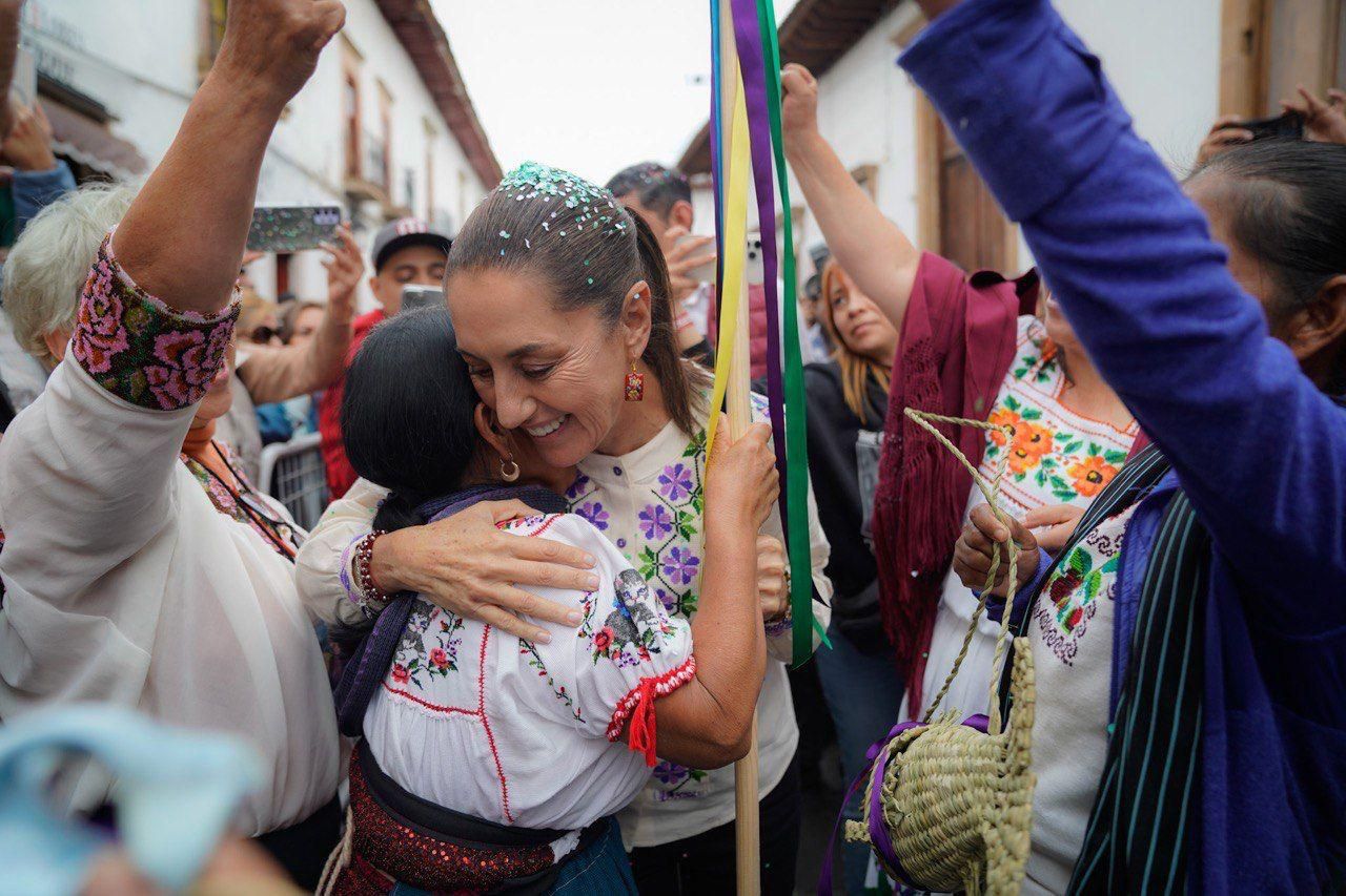 Claudia Sheinbaum reitera que no le fallará al pueblo desde Pátzcuaro, Michoacán