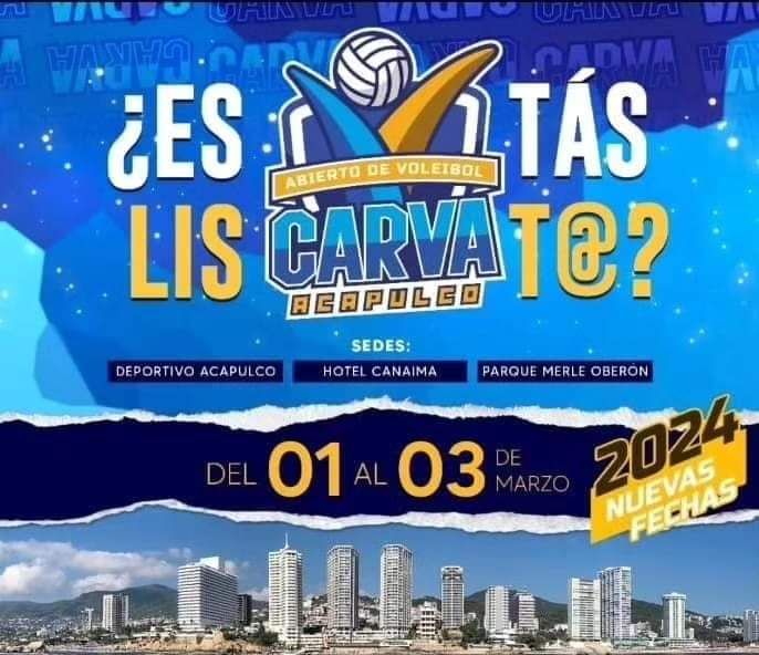 Apoya gobierno de Acapulco en la logística del Abierto Mexicano de Voleibol CARVA 