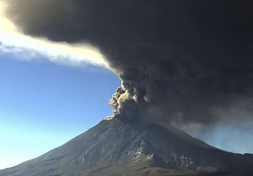 Reportan caída de ceniza en Tepetlixpa y Ecatzingo por actividad del Popocatépetl 
