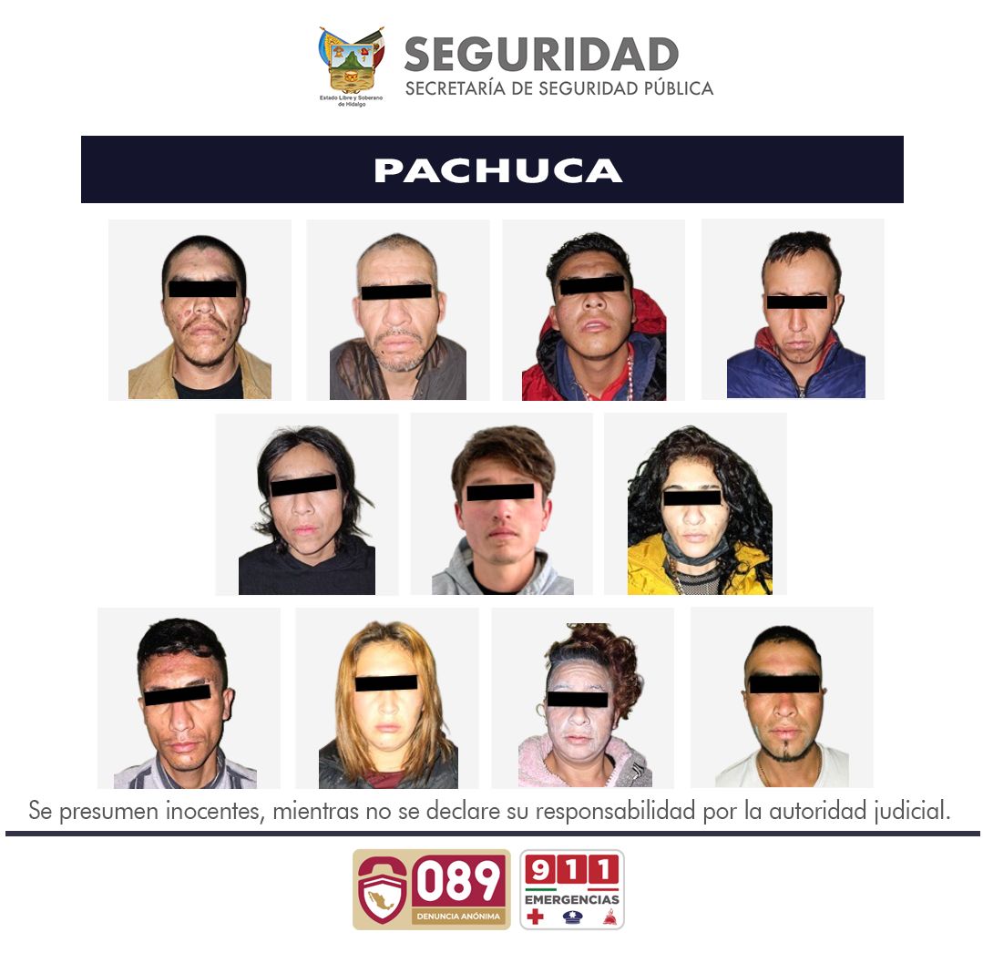 Desarticulan grupo delictivo dedicado 
al robo y narcomenudeo en Pachuca 