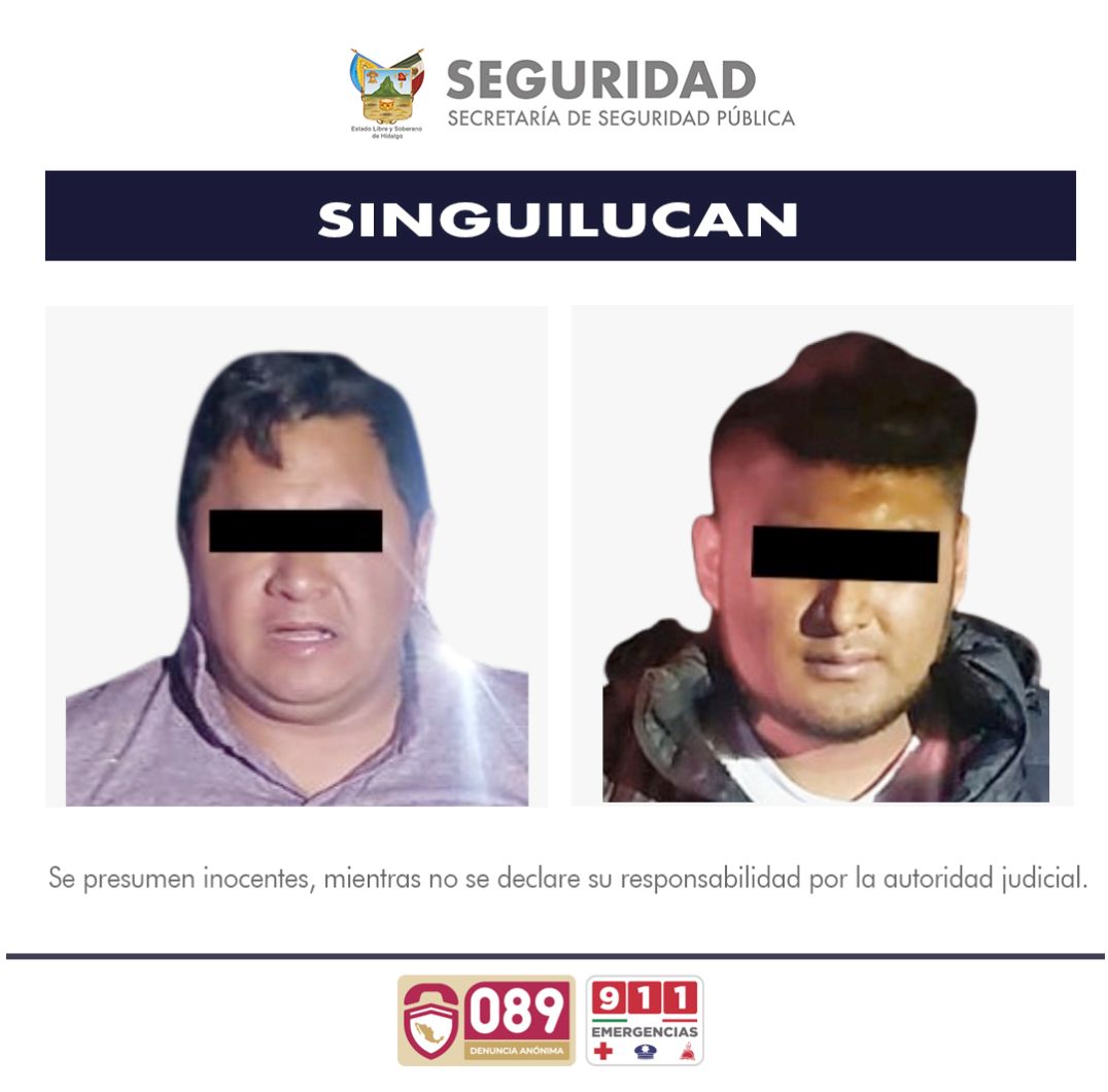 Policías de Hidalgo frustran secuestro y detienen a dos implicados