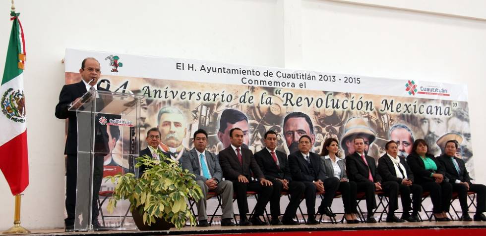 Ceremonia cívica por el CIV aniversario del inicio de la  revolución mexicana