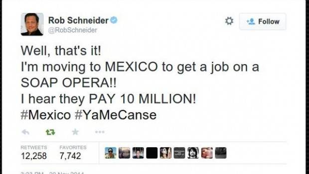 Rob Schneider “busca trabajo” en telenovelas mexicanas 