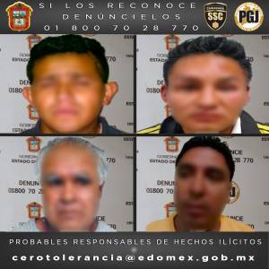 La PGJEM detiene a cuatro presuntos homicidas en Texcoco