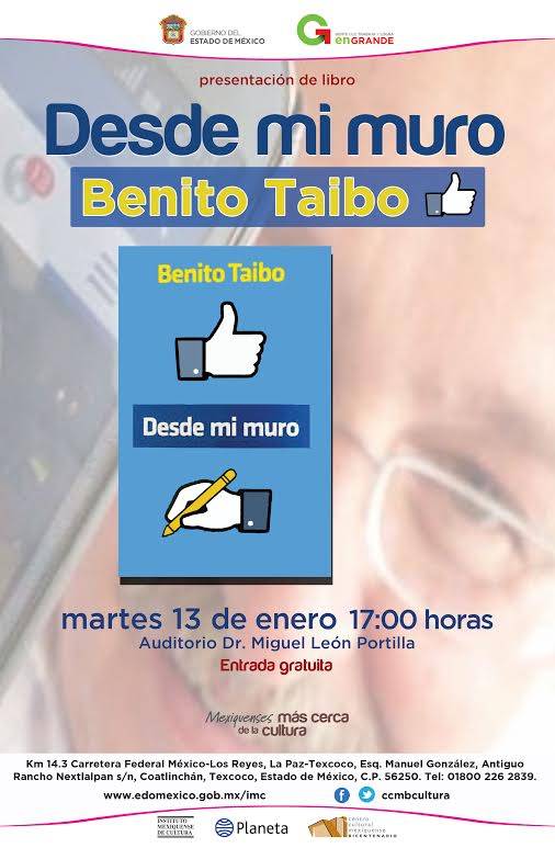 Benito Taibo se presenta en el CCMB
