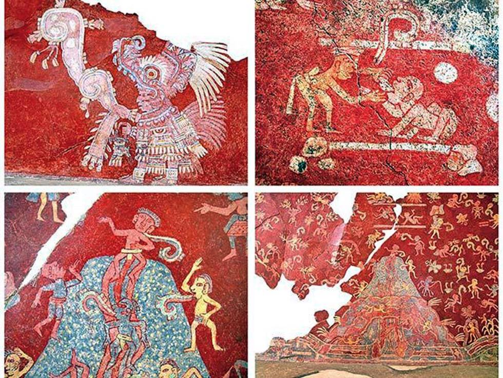 Se halla mural deteriorado en Teotihuacán