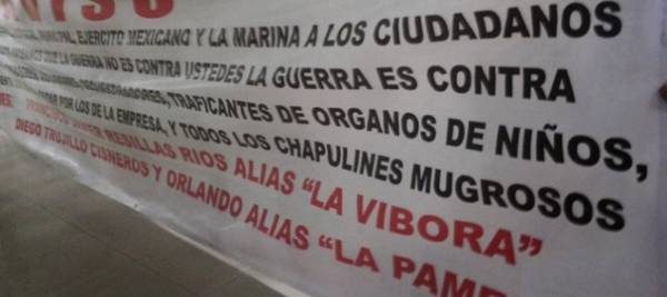 Aparece narcomanta en Ecatepec amenazando a chapulines
