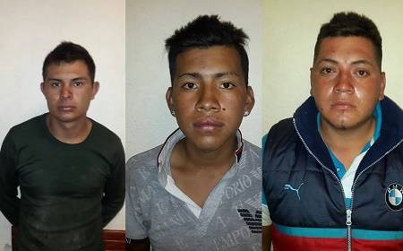Tres asaltantes de Chimalhuacán son detenidos por policías municipales en Texcoco.