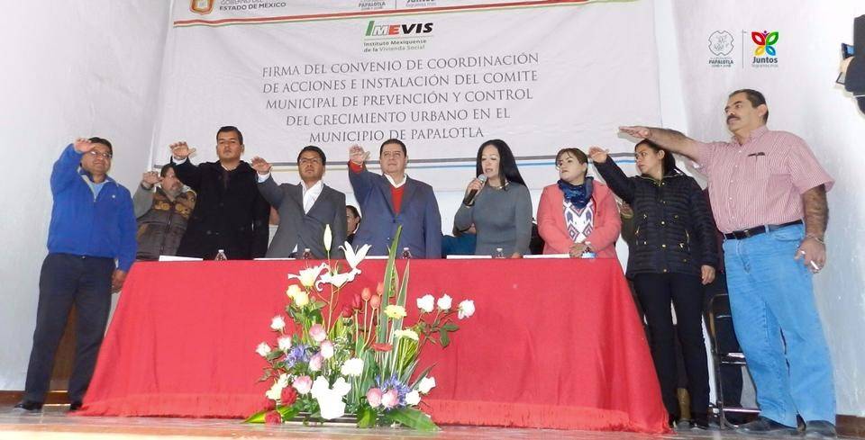 En Papalotla firma de convenio con IMEVIS e Instalación del Comité Municipal de Prevención y Crecimiento Urbano