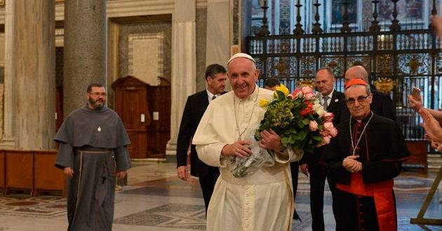 Papa agradece a la Virgen en Roma su viaje a México