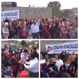 Cerafin González se reúne con más de dos cientas jefas de familia en Tocuila
