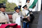 Izamiento de bandera en Chapingo 