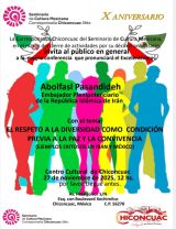 Conferencia magistral en Chiconcuac: Embajador de Irán disertará sobre diversidad y paz