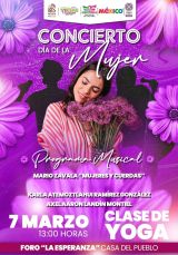 EL GOBIERNO DE AMECAMECA TE INVITA
AL CONCIERTO POR EL DÍA DE LA MUJER