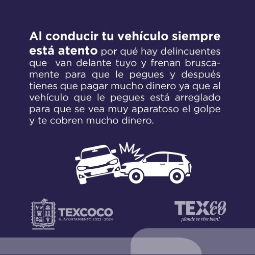 En Texcoco, piden denunciar a "montachoques"  a través del botón de pánico  Aler-Tex
