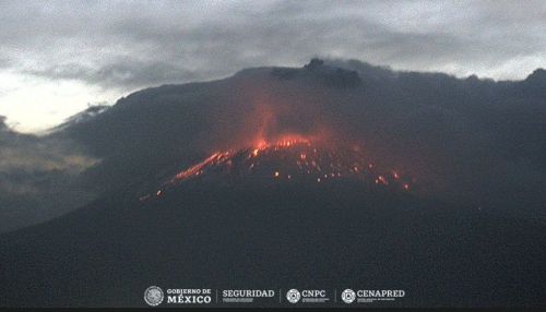 Suspende actividades al aire libre en cinco municipios mexiquenses por erupción del volcán Popocatépetl 
